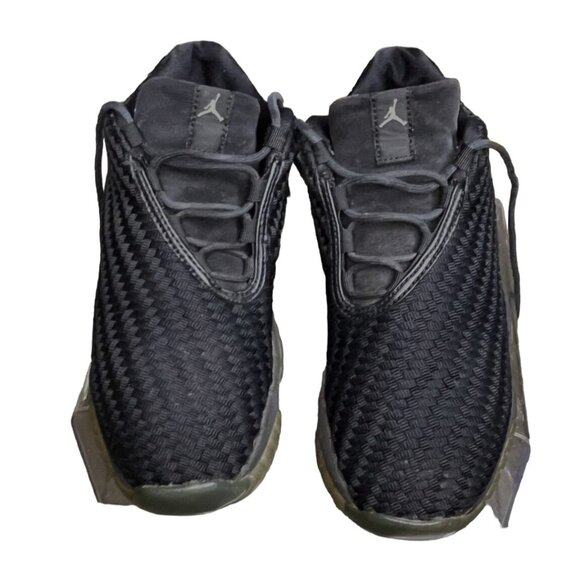 4Y Jordan Future Sneakers Black Woven low Athletic Kids Shoe Basketball Footwear - Picture 6 of 7